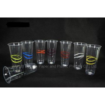 Disposable Transparent Plastic Cup of 90mm Upper Diameter